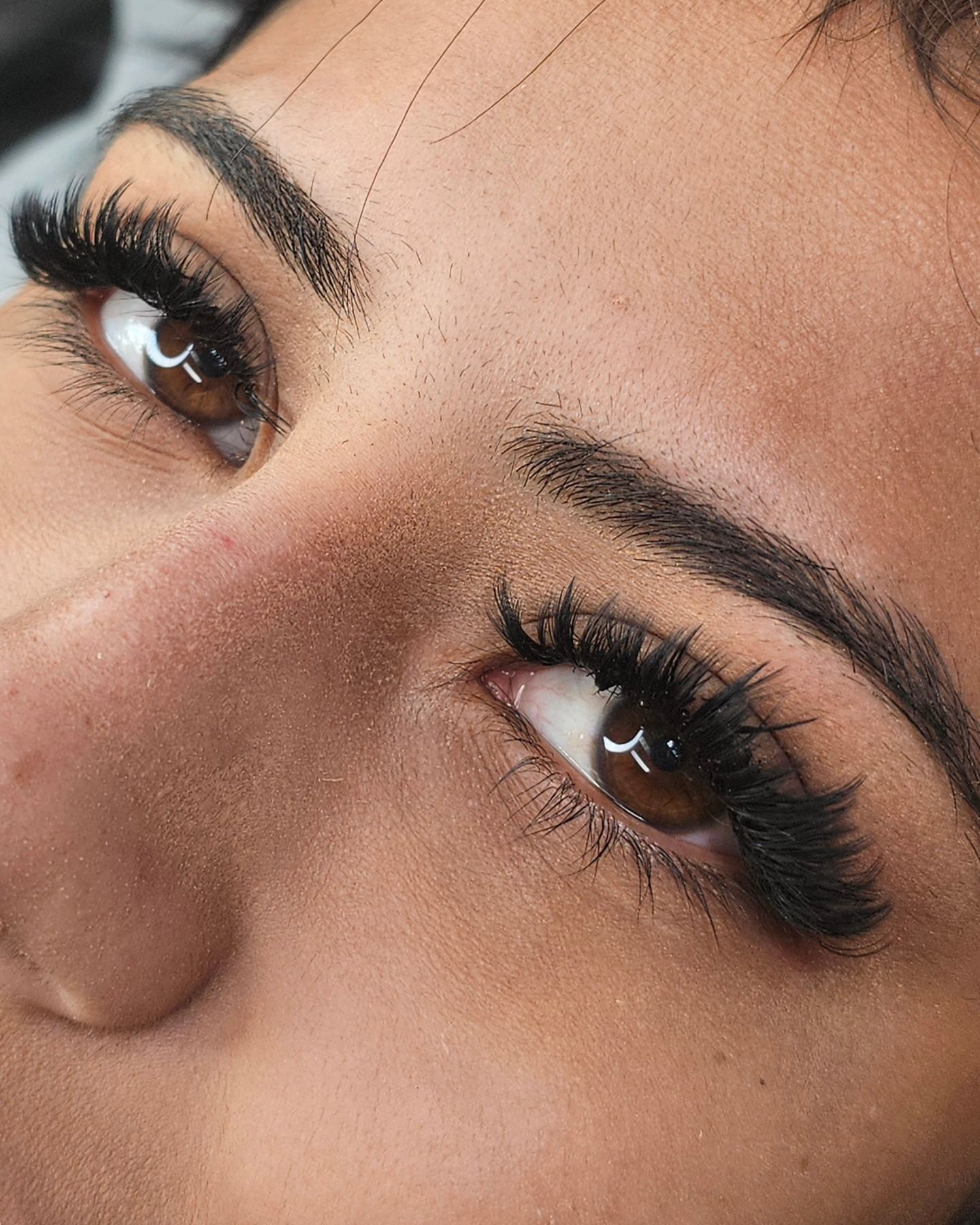 Brow lamination + lash lift lash extensions result - Lashes Houston Studio